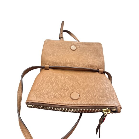 Tory Burch Womens Brown Pebbled Leather Crossbody Handbag SKU 8635 - Picture 4 of 16
